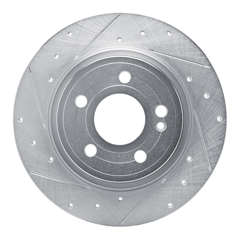 Mercedes-Benz A220 Brake Rotor (1) - Rear Left - R1 Concepts - Drilled & Slotted - Silver - `19-`26